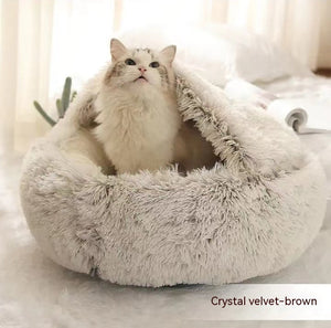 Why Every Pet Deserves the 2 In 1 Round Plush Warm Pet Bed House